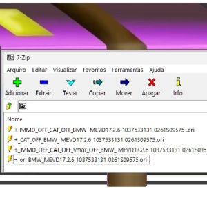 Arquivo para decat + arquivo original da ECU BMW Série 1 E81/E82/E87/E88 / ECU BOSCH MEVD17.2.  0261S09575 1037533131