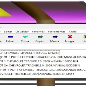 ARQUIVO DE POT +  EGR  OFF TRACKER 165DG9     2.0  2009 MANUAL 165DG + ARQUIVO ORIGINAL.  CHEVROLET.TRACKER.2.0. 2009.MANUAL165DG 33921 65DG1 165DG A9 E6T13677H2