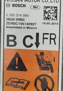 ARQUIVO RESET SEM BATIDA Módulo AIRBAG  5rb0c 0285014990 95640