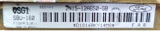 Arquivo de potência +arquivo original para ecu Ford EEC-VI ECCV6 EECVI VSG1 2N15 12A650 GB SBU160 CHECKSUM OK. - Imagem 2